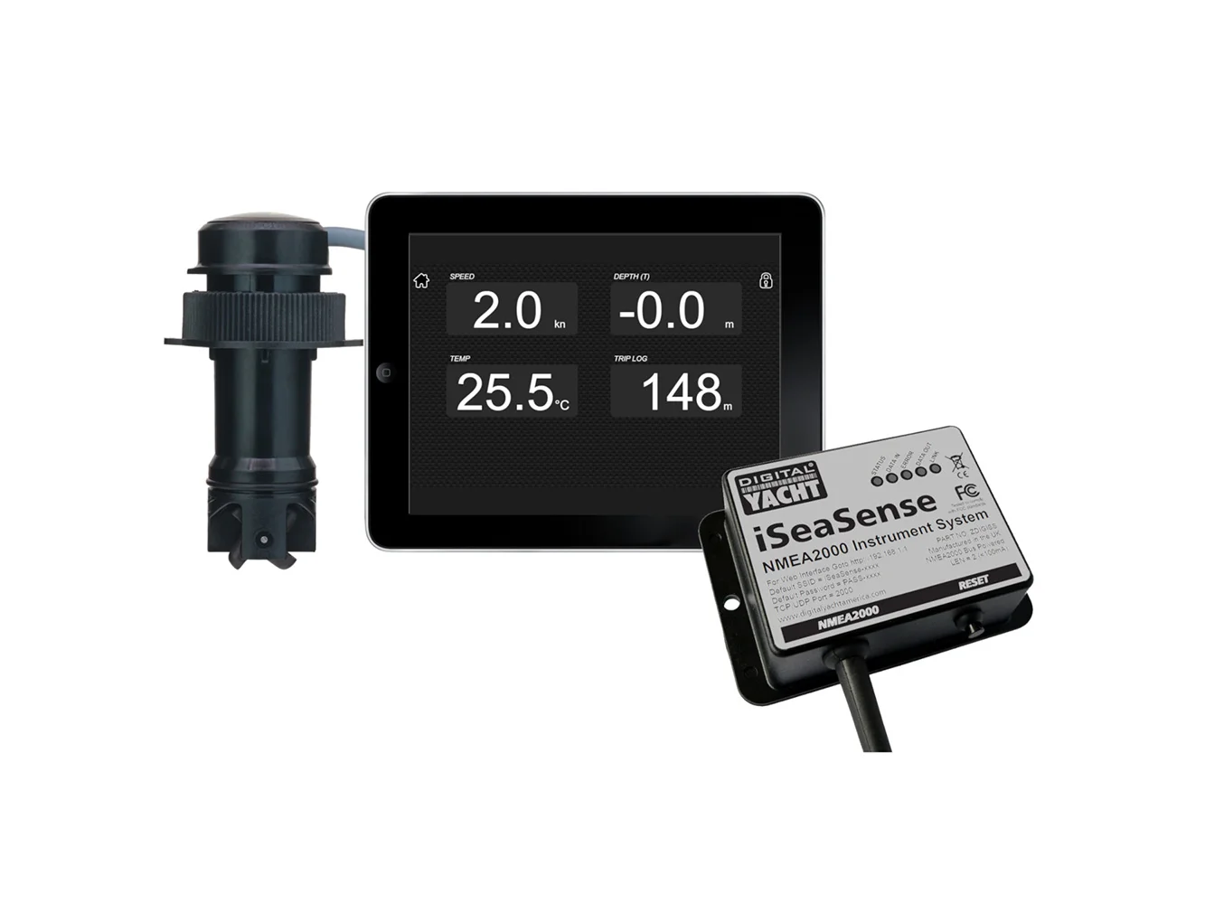 Digital Yacht iSeaSense Wireless Speed Depth Temp Pack