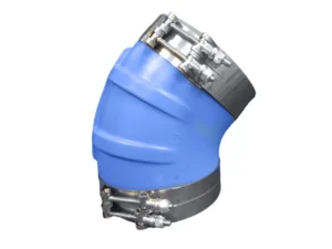 Trident Marine 8" ID 45-Degree Blue Silicone Molded Wet Exhaust Elbow w/4 T-Bolt Clamps