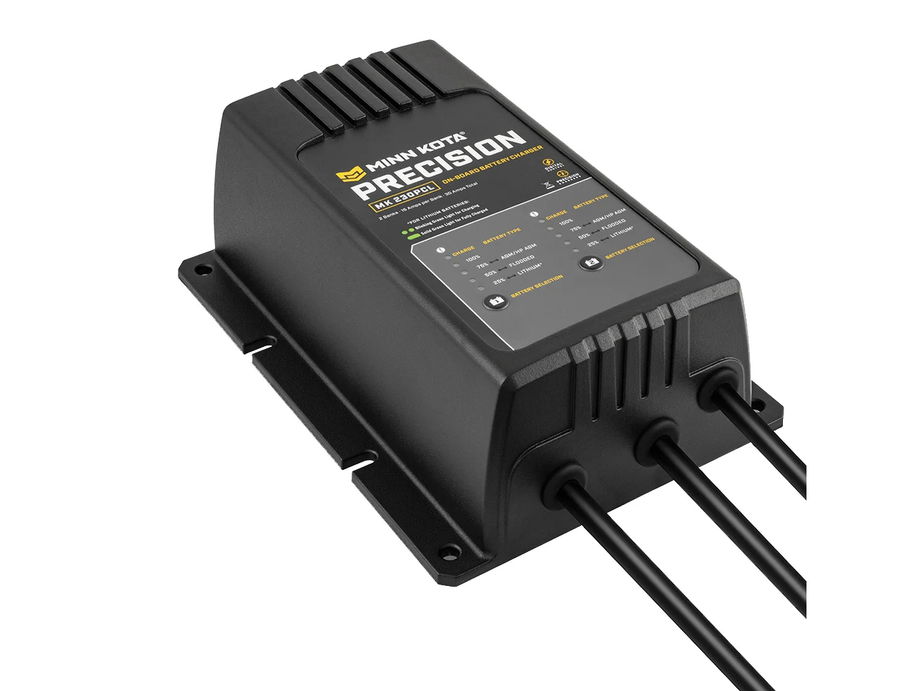 Minn Kota On-Board Precision Charger MK-230 PCL 2 Bank x 15 AMP LI Optimized Charger